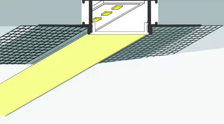 Profil banda led pentru rigips/tencuiala/sub decorativa, 20mm/2m, montaj incastrat [5]