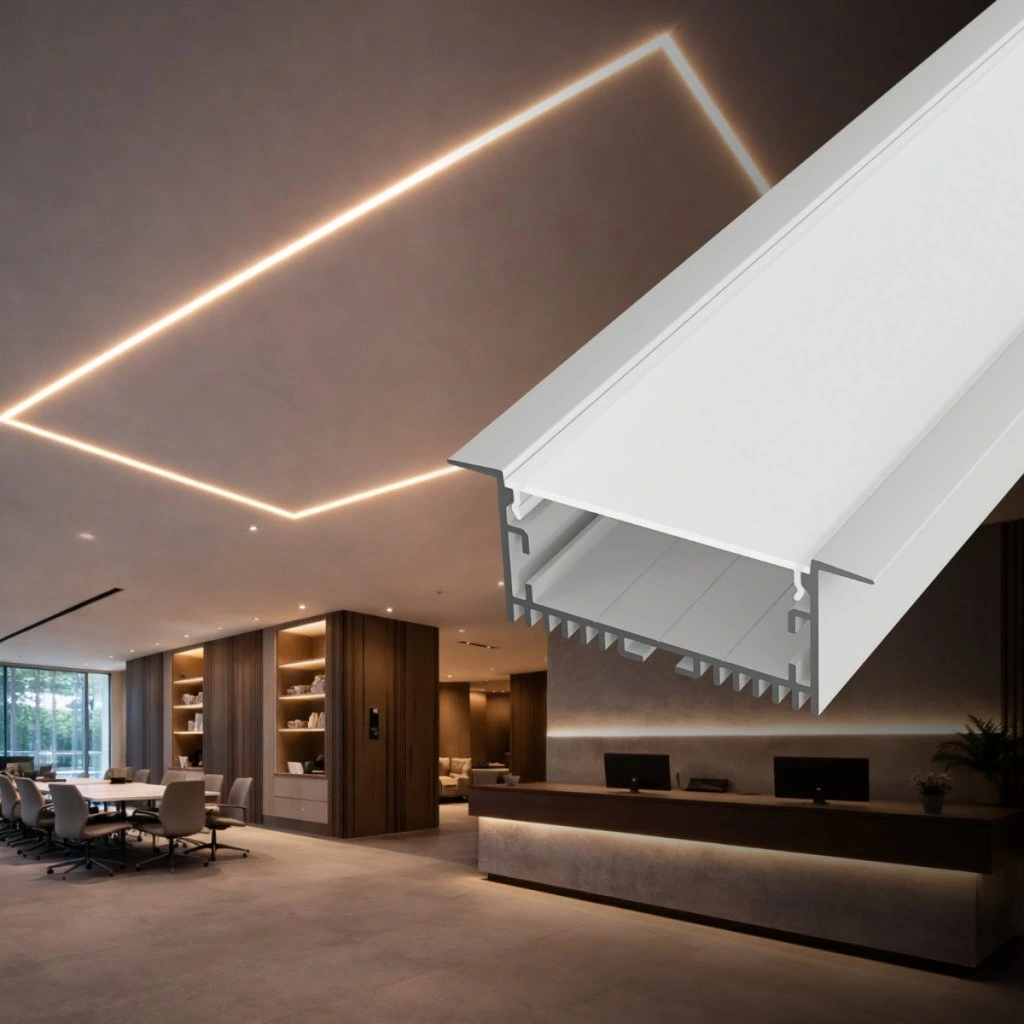 Profil banda led cu cleme pentru rigips, 40mm/2m, montaj incastrat [5]