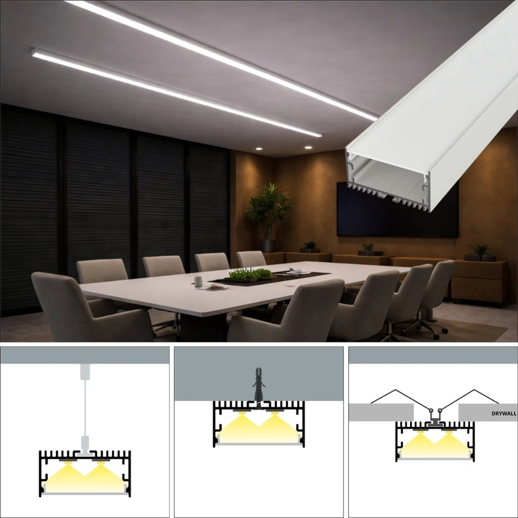 Profile Banda Led - Profil banda led aparent pentru rigips, 40mm/2m