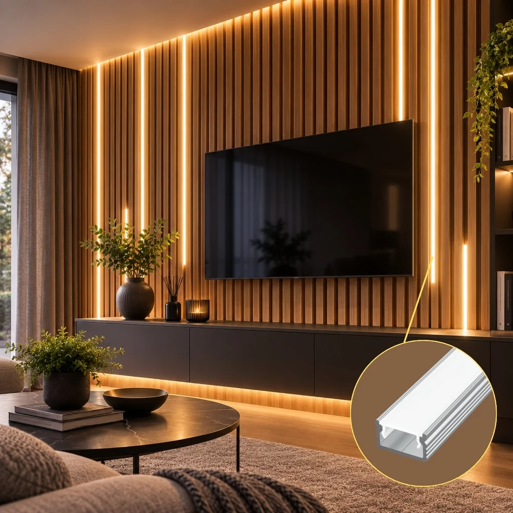 Profil aluminiu slim aplicat 2 m pentru bandă LED, 12x7mm Capac mat [3]