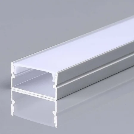 BANDA LED - Profil Aluminiu Aplicat pentru Banda LED 2m – 20mm x 10mm, Capac mat, Corp Argintiu
