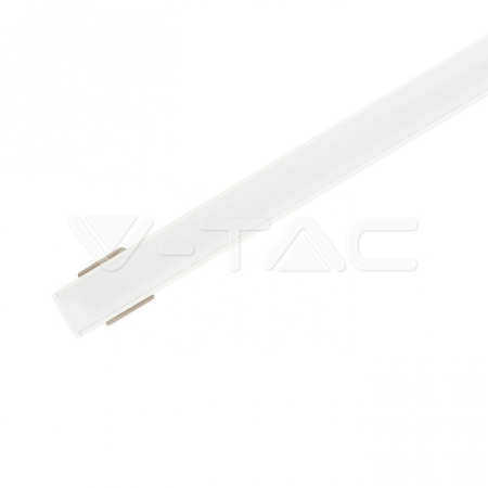 Profile Banda Led - Profil aluminiu aplicat pentru banda led 2metri, 17.4mm x 7mm, Capac Mat, Corp Albv V-TAC 3365