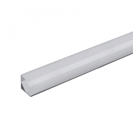 Profil Aluminiu Aplicat pe colt, pentru Bandă LED 2m, 15.8mm x 15.8mm, Corp Argintiu, Capac Mat, V-TAC [1]