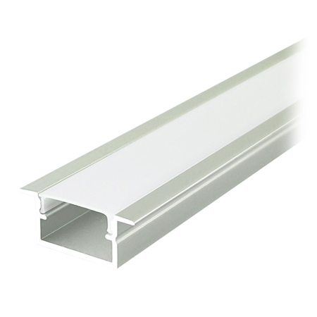 BANDA LED - PROFIL ALUMINIU PENTRU BANDA LED 2M 17MM X 10MM - ARGINTIU