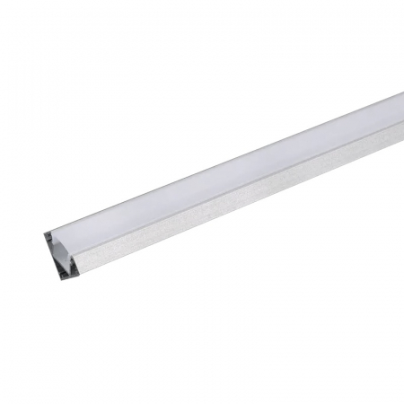 Profil Aluminiu Aplicat pe colț, pentru Bandă LED, 2m, 19mm x 19mm, corp argintiu, capac mat, V-TAC, SKU-3356 [1]