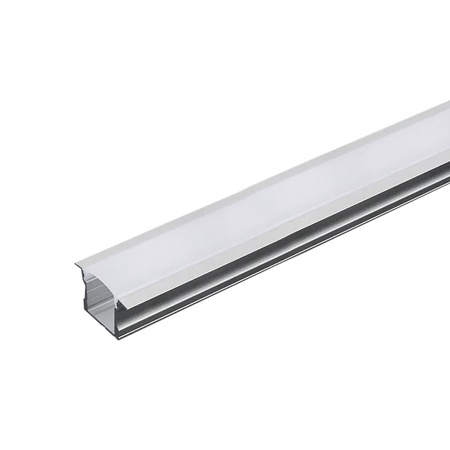 Profile Banda Led - Profil Aluminiu Încastrat pentru Bandă LED, 2m, 23mm x 15.5mm, corp argintiu, capac mat, V-TAC, SKU-3351