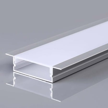 Profil Aluminiu Încastrat pentru Bandă LED, 2m, 30mm x 10mm, capac mat, corp argintiu, V-TAC, SKU-23177 [2]