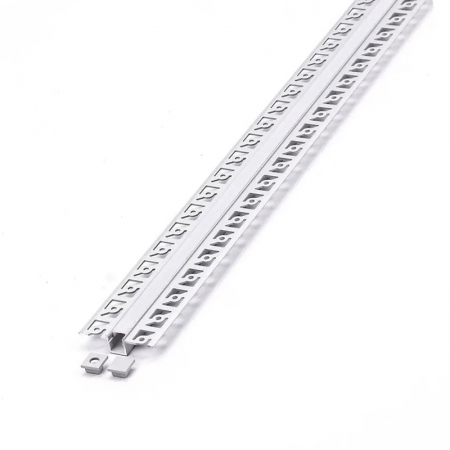 Profil pentru banda led din aluminiu, incastrat, ingust pentru rigips, 2 metri, Capac Mat, V-TAC [2]
