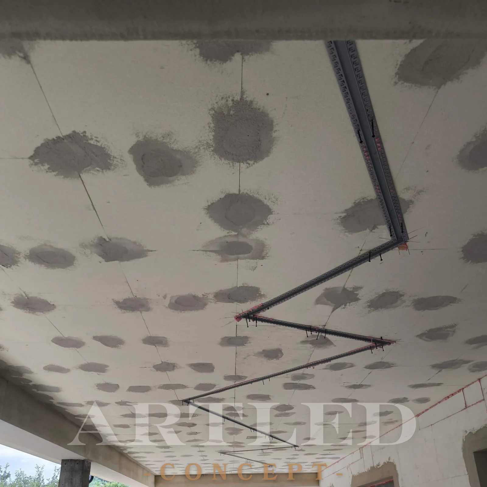 Profil banda led pentru rigips/tencuiala/sub decorativa, 20mm/2m, montaj incastrat [12]