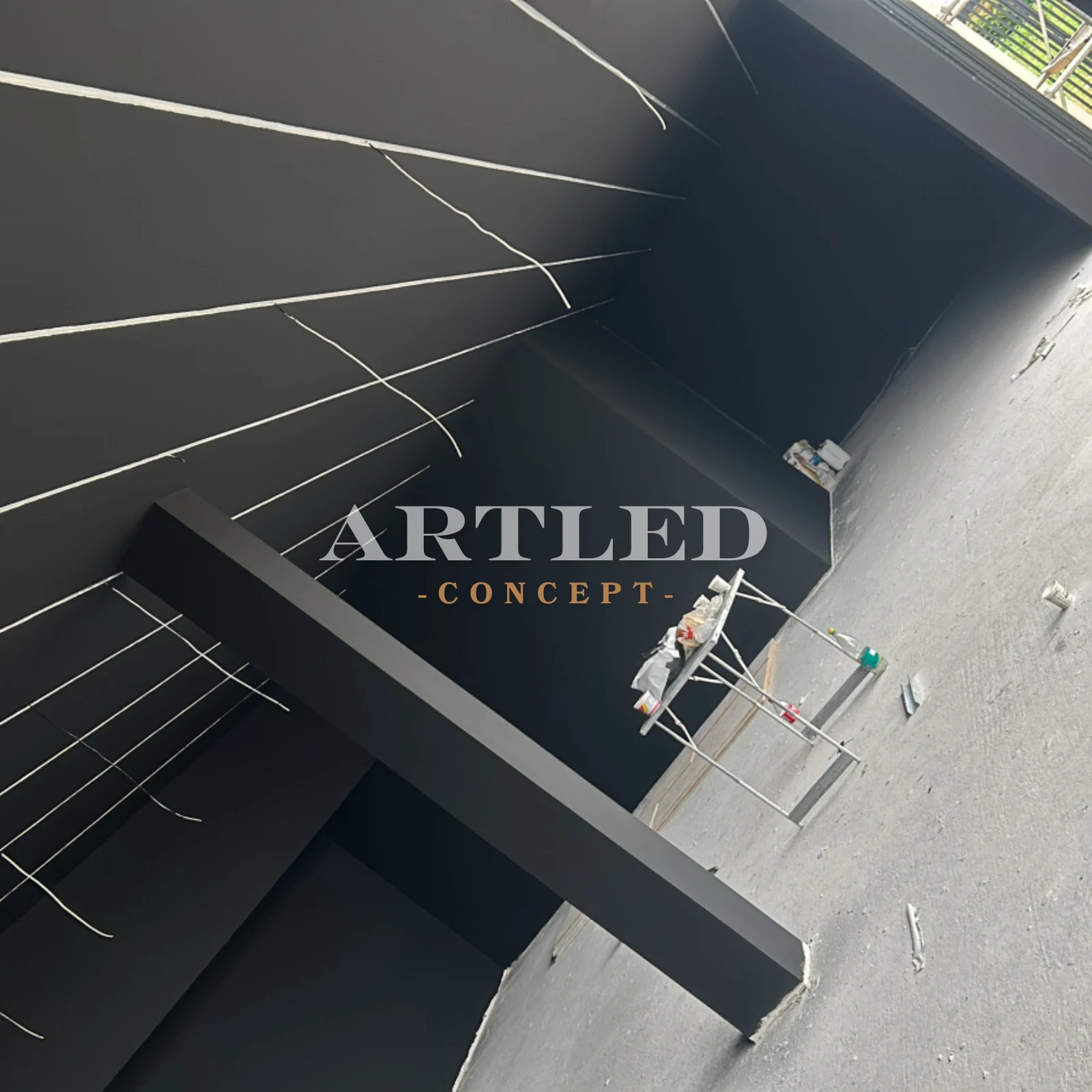 Profil banda led pentru rigips/tencuiala/sub decorativa, 20mm/2m, montaj incastrat [14]