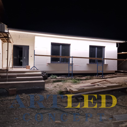 Profil banda led pentru rigips/tencuiala/sub decorativa, 20mm/2m, montaj incastrat [6]