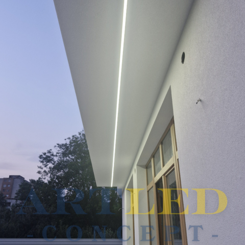 Profil banda led pentru rigips/tencuiala/sub decorativa, 20mm/2m, montaj incastrat [7]
