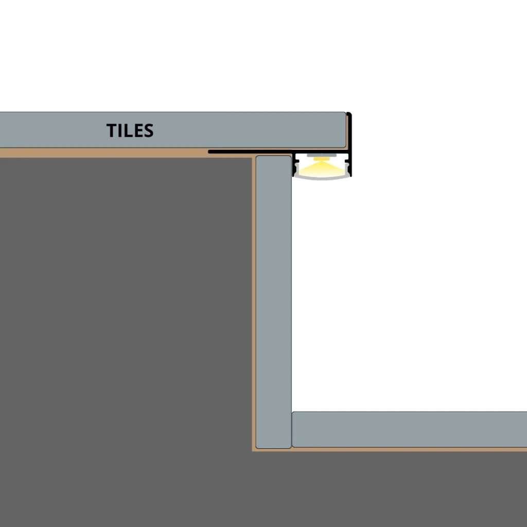 Profil LED aluminiu pentru trepte scări gresie 2metri