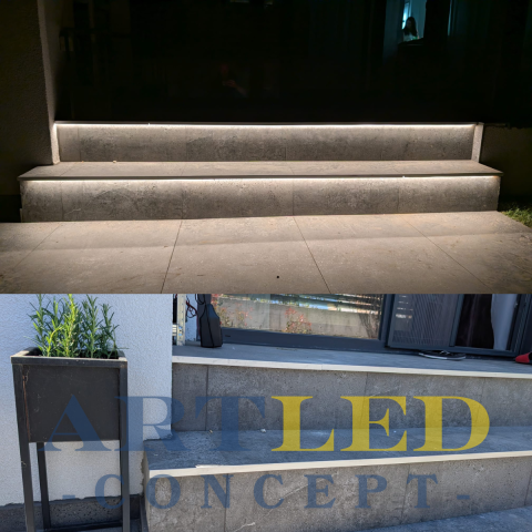 Profil LED aluminiu pentru trepte scări gresie 2metri [5]