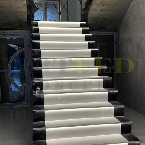 Profil LED aluminiu pentru trepte scări gresie 2metri [8]