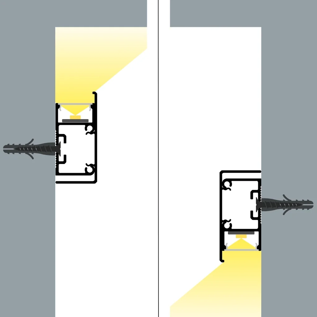Profil LED din aluminiu 2 m pentru iluminare indirectă [3]
