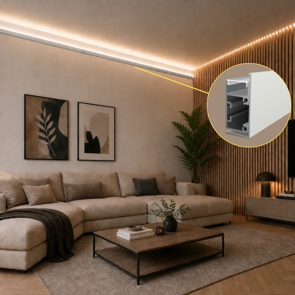 Profil LED din aluminiu 2 m pentru iluminare indirectă [4]