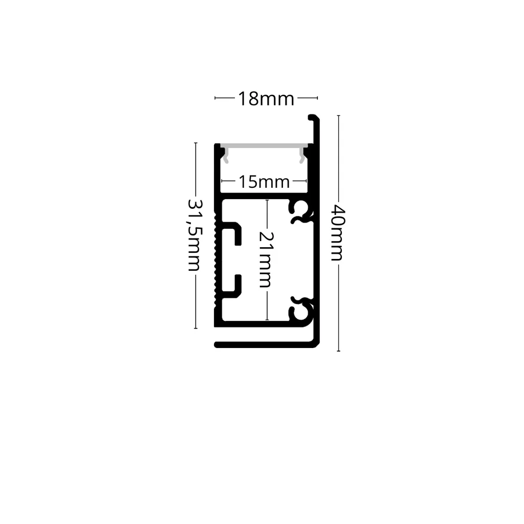 Profil LED din aluminiu 2 m pentru iluminare indirectă [2]
