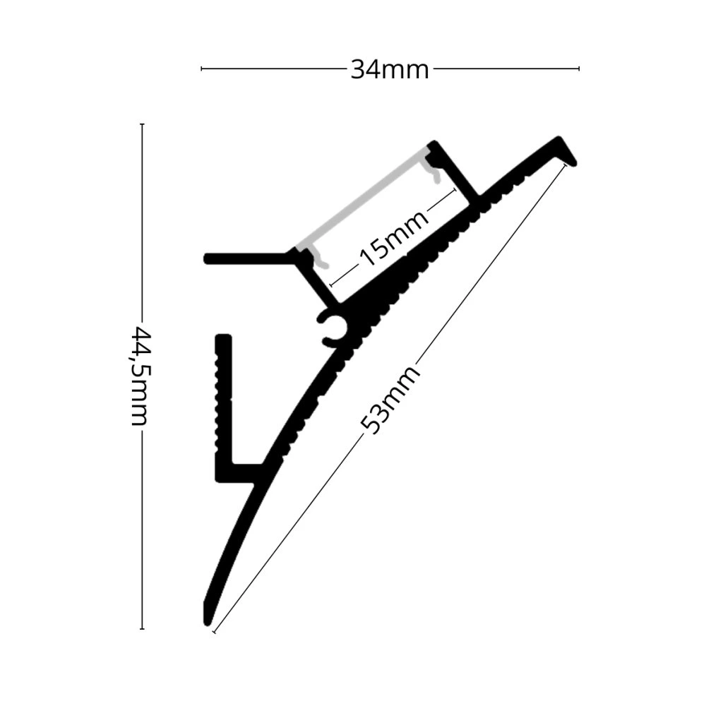 Profil LED Incastrat in perete rigips Tip Scafa focus lumina interior 2 metri [2]