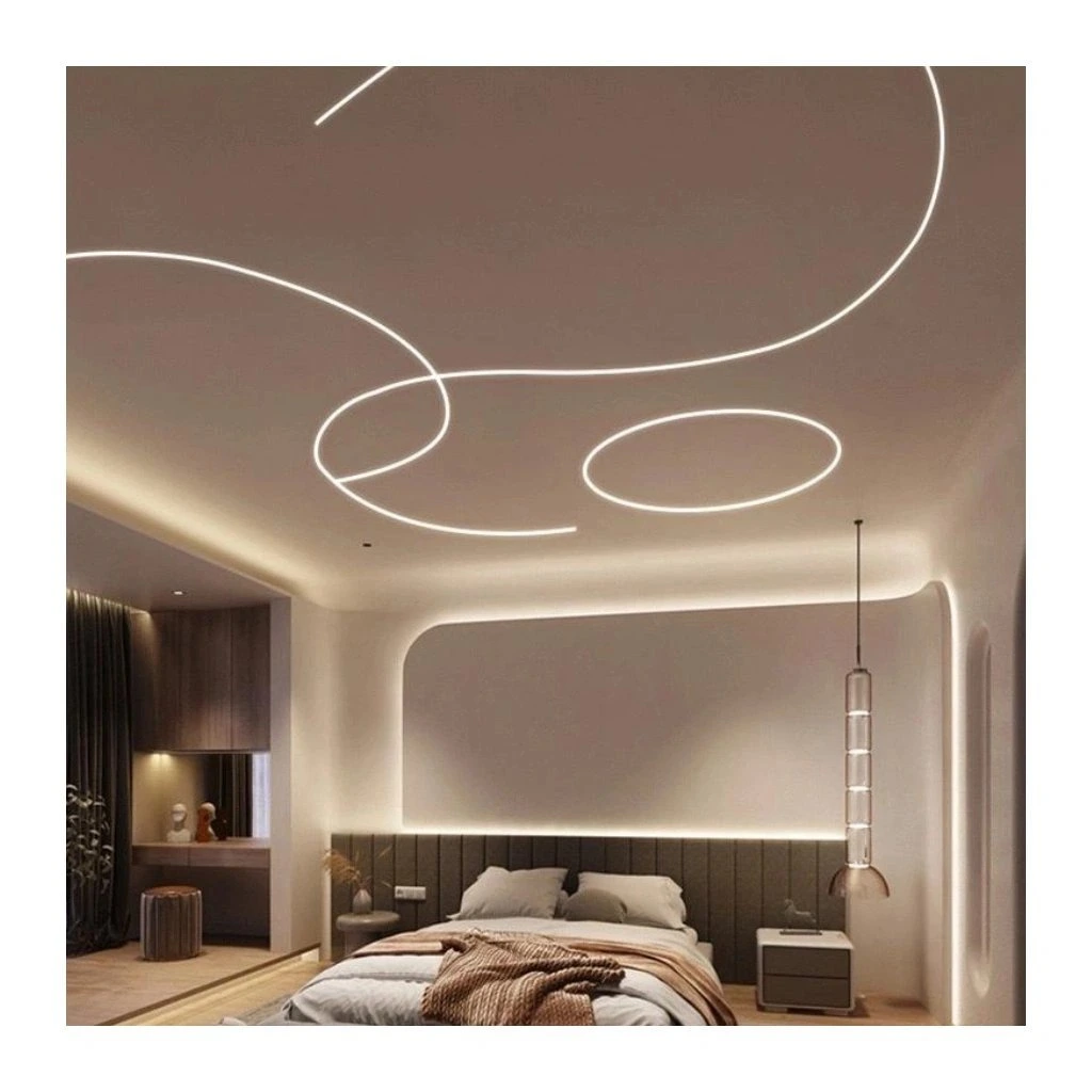 Profil LED Incastrat Pentru Finisaj Glet, Flexibil, Lungime 2m [6]