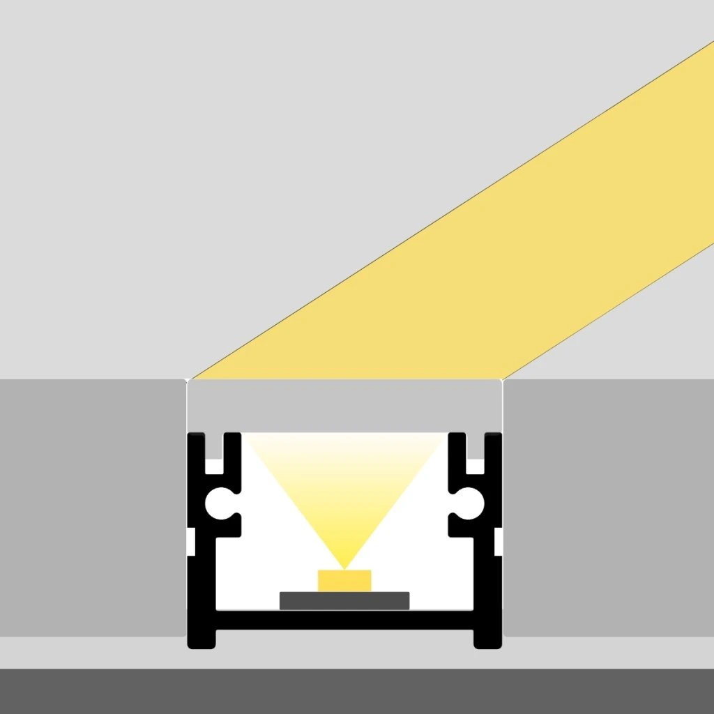 Profile Banda Led - Profil Led Pardoseala Incastrat Gri 2 Metri 12.7 mm / 16 mm