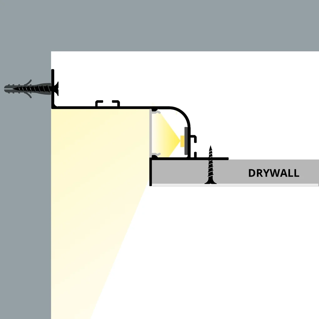 Profile Banda Led - Profil led SHADOW GAP scafa 2 metri