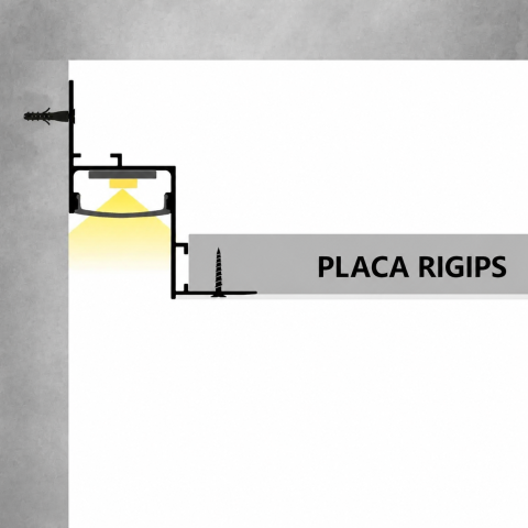 Profile Banda Led - Profil led SHADOW GAP scafa 2 metri