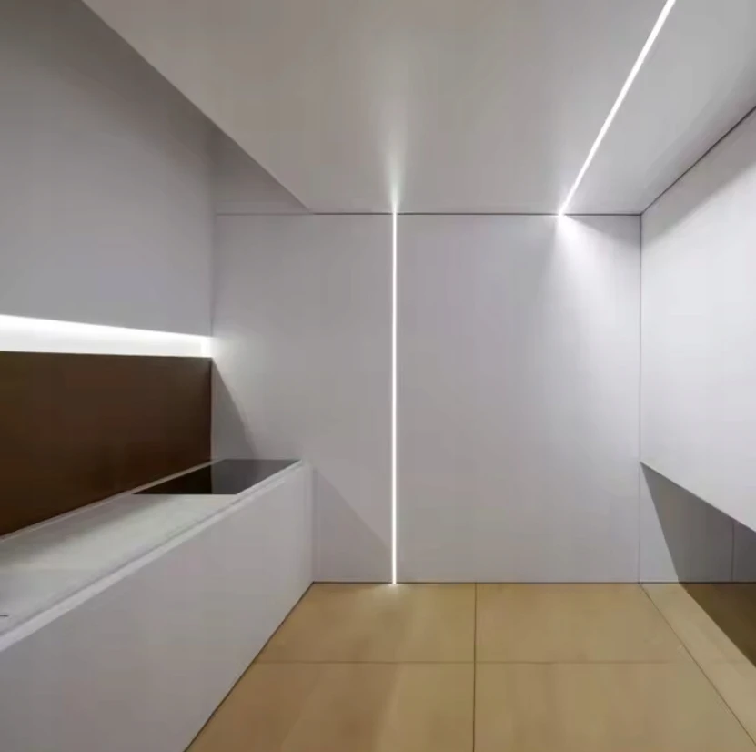Profil banda led 15mm din aluminiu, ingust, pentru rigips/tencuiala/sub decorativa, incastrat, lungime 2 metri [4]