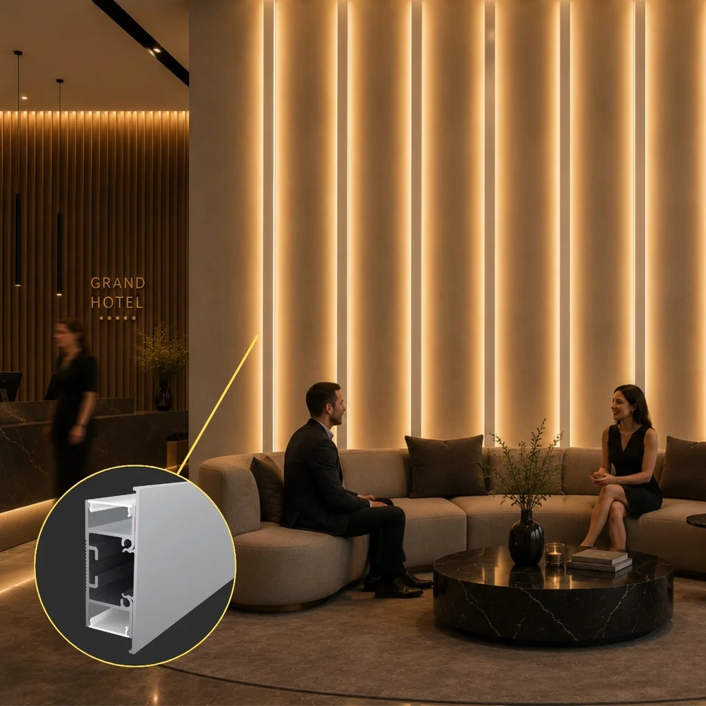 Profil pentru banda led aplicat perete, lumina indirecta 18mm/50mm [4]