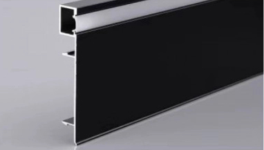 BANDA LED - Profil plinta aluminiu banda led negru 2 metri