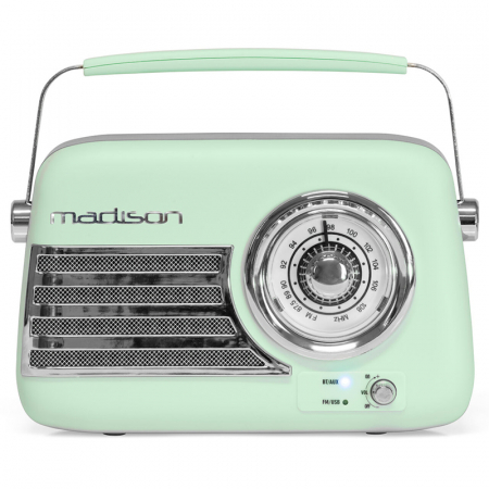 RADIO FM PORTABIL NOSTALGIA 15W CU FUNCTIE BLUETOOTH/AUX - VERDE [4]
