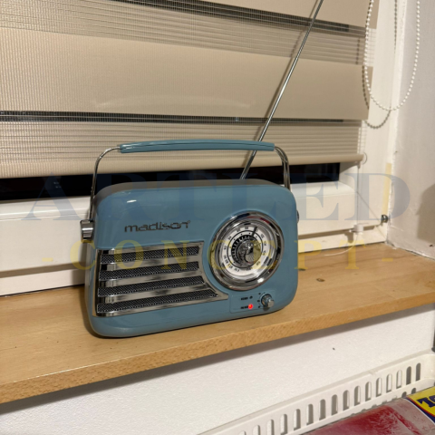 RADIO FM PORTABIL NOSTALGIA 30W CU FUNCTIE BLUETOOTH/AUX -ALBASTRU [1]