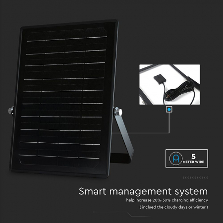 REFLECTOR CU INCARCARE SOLARA 10W 1500LM 4000+6400K - NEGRU [9]