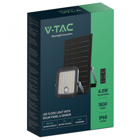 REFLECTOR CU INCARCARE SOLARA 10W 1500LM 4000+6400K - NEGRU [16]