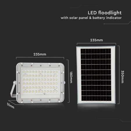REFLECTOR CU INCARCARE SOLARA 15W 1200LM 6400K - ALB [9]