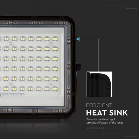 REFLECTOR CU INCARCARE SOLARA 15W 1200LM 6400K - NEGRU [13]