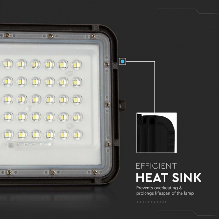 REFLECTOR CU INCARCARE SOLARA 6W 400LM 4000K - NEGRU [13]