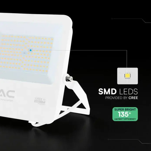 REFLECTOR LED 100W 135LM/W 6500K IP65 CABLU 1M CIP CREE - ALB [5]