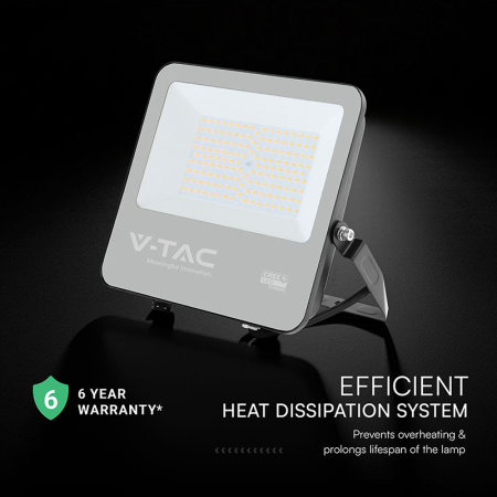 REFLECTOR LED 100W 135LM/W 6500K IP65 CABLU 1M CIP CREE - NEGRU/GRI [6]