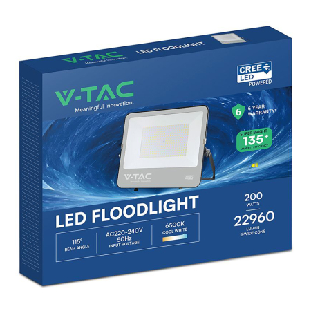 REFLECTOR LED 200W 135LM/W 6500K IP65 CABLU 1M CIP CREE - NEGRU/GRI [3]