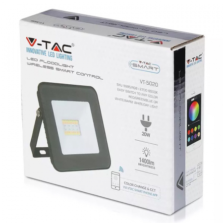REFLECTOR LED SMART RGB + ALB 20W IP65 [6]
