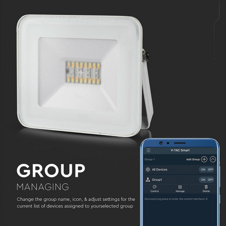 REFLECTOR LED SMART RGB + ALB 20W IP65 - ALB [2]