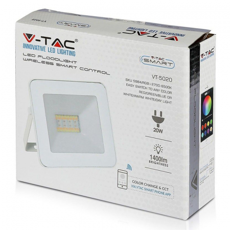 REFLECTOR LED SMART RGB + ALB 20W IP65 - ALB [13]