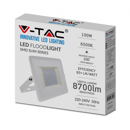 REFLECTOR LED SMD 100W 6500K IP65 - ALB - V-TAC  SKU-215969 [3]