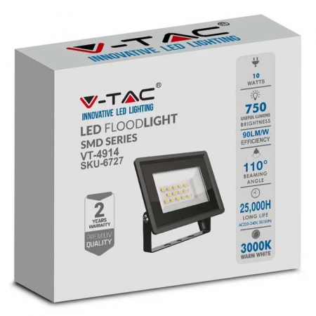REFLECTOR LED SMD 10W 3000K IP65 - NEGRU [3]
