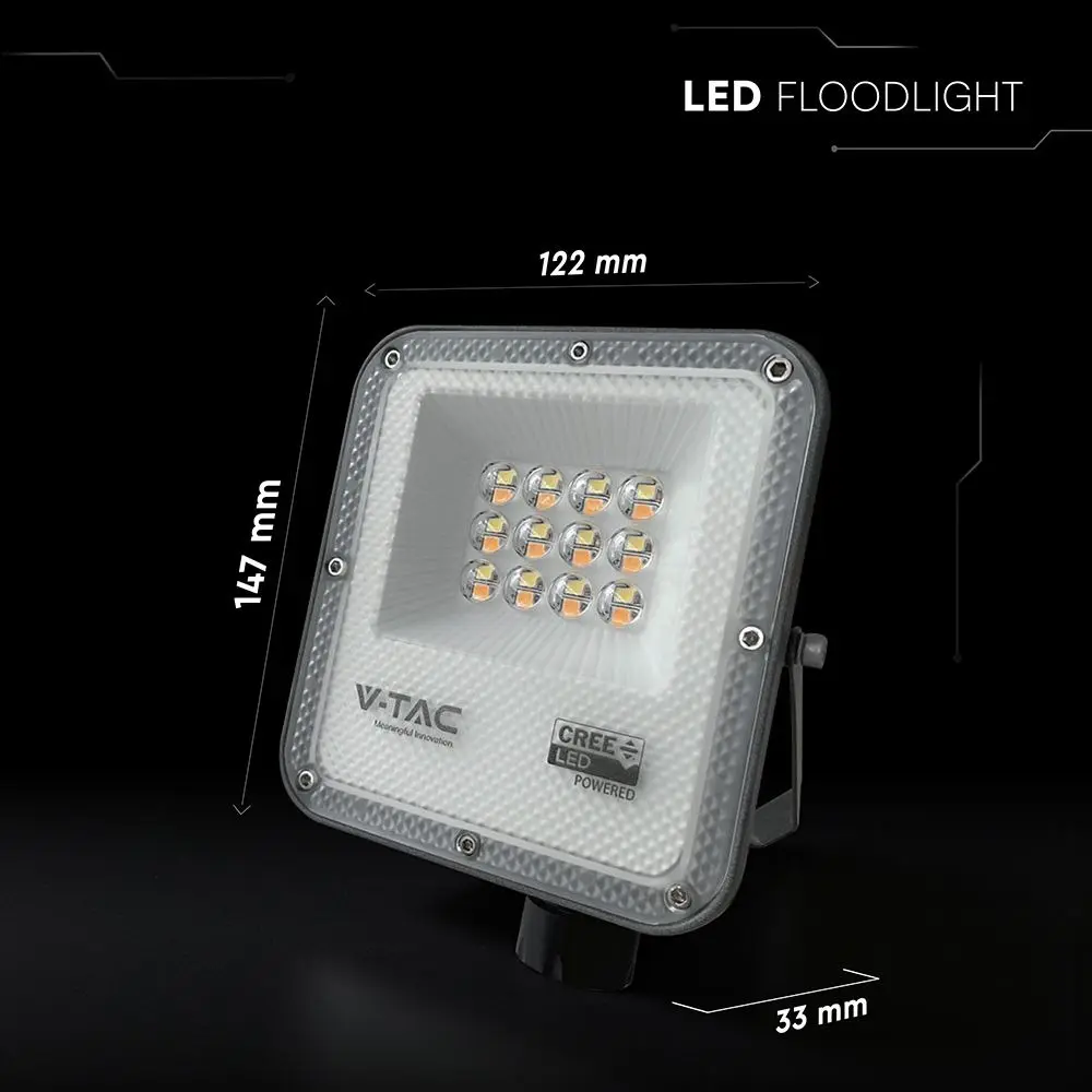 REFLECTOR LED SMD 10W 3IN1 IP65 CIP CREE- NEGRU/GRI [2]