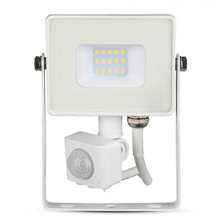 ILUMINAT EXTERIOR - REFLECTOR LED SMD 10W 4000K IP65 CU SENZOR MISCARE - ALB