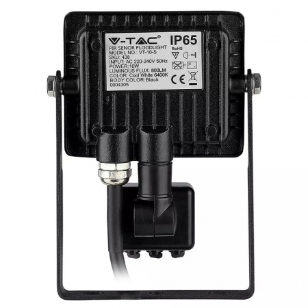 REFLECTOR LED SMD 10W 4000K IP65 CU SENZOR MISCARE - NEGRU [4]