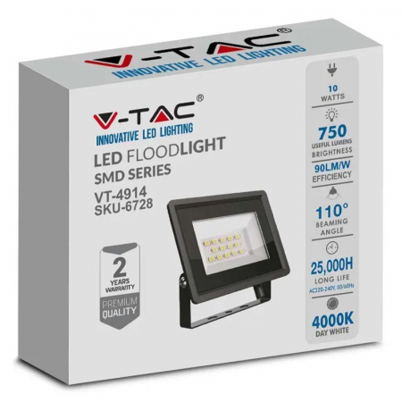 REFLECTOR LED SMD 10W 4000K IP65 - NEGRU [3]