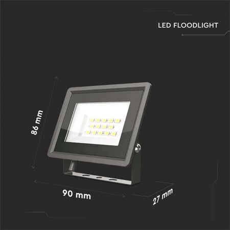 REFLECTOR LED SMD 10W 4000K IP65 - NEGRU [4]